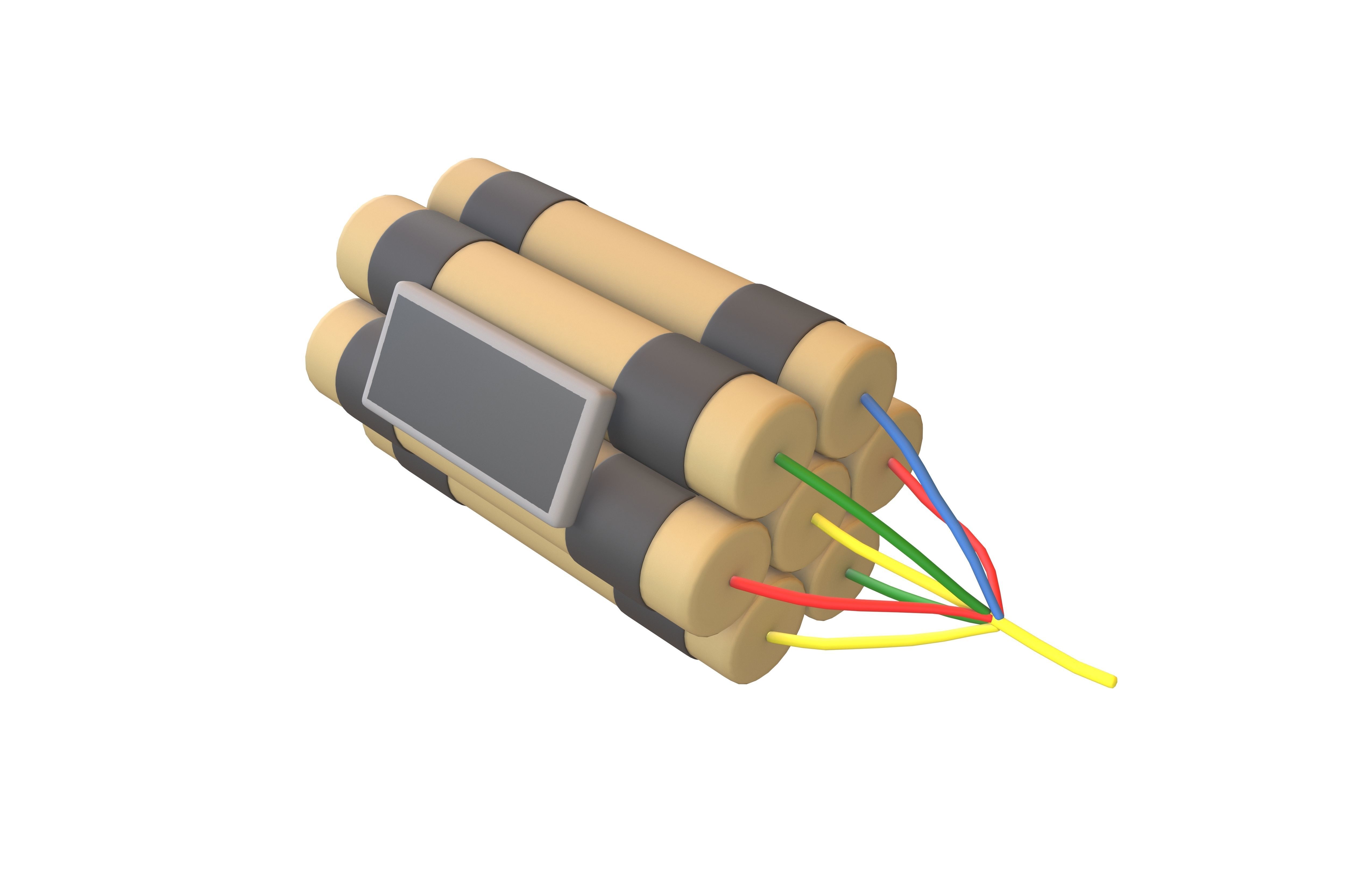 Time Bomb Icon v1 005 Low-poly 3D model_2