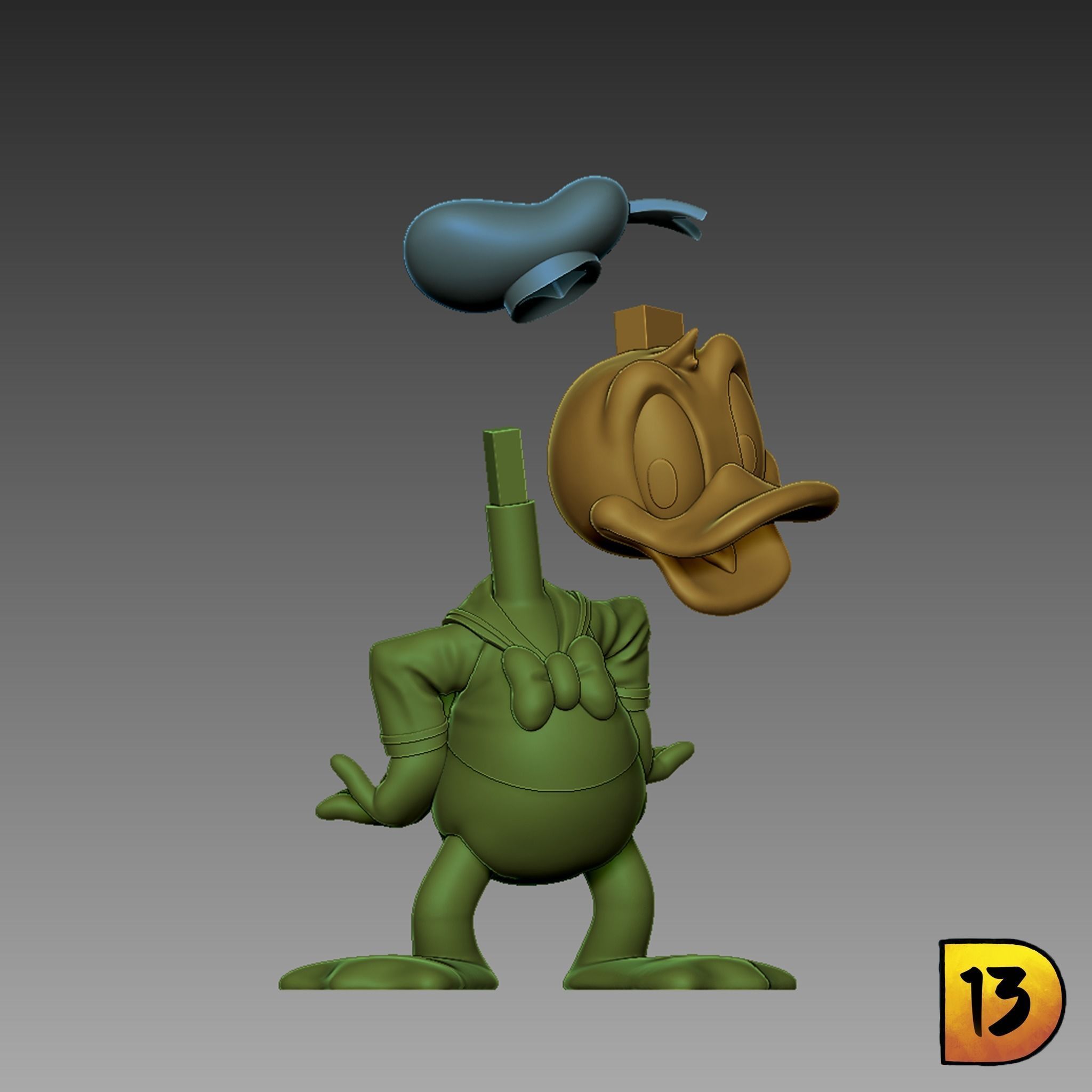 MiniPrint 002 - Donald Duck 3D print model_3