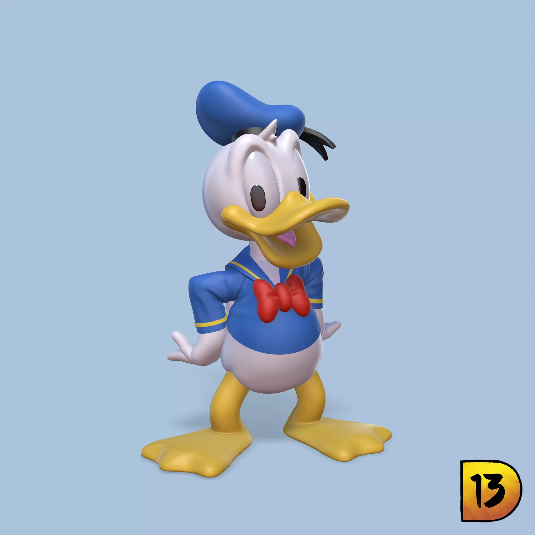 MiniPrint 002 - Donald Duck 3D print model_0