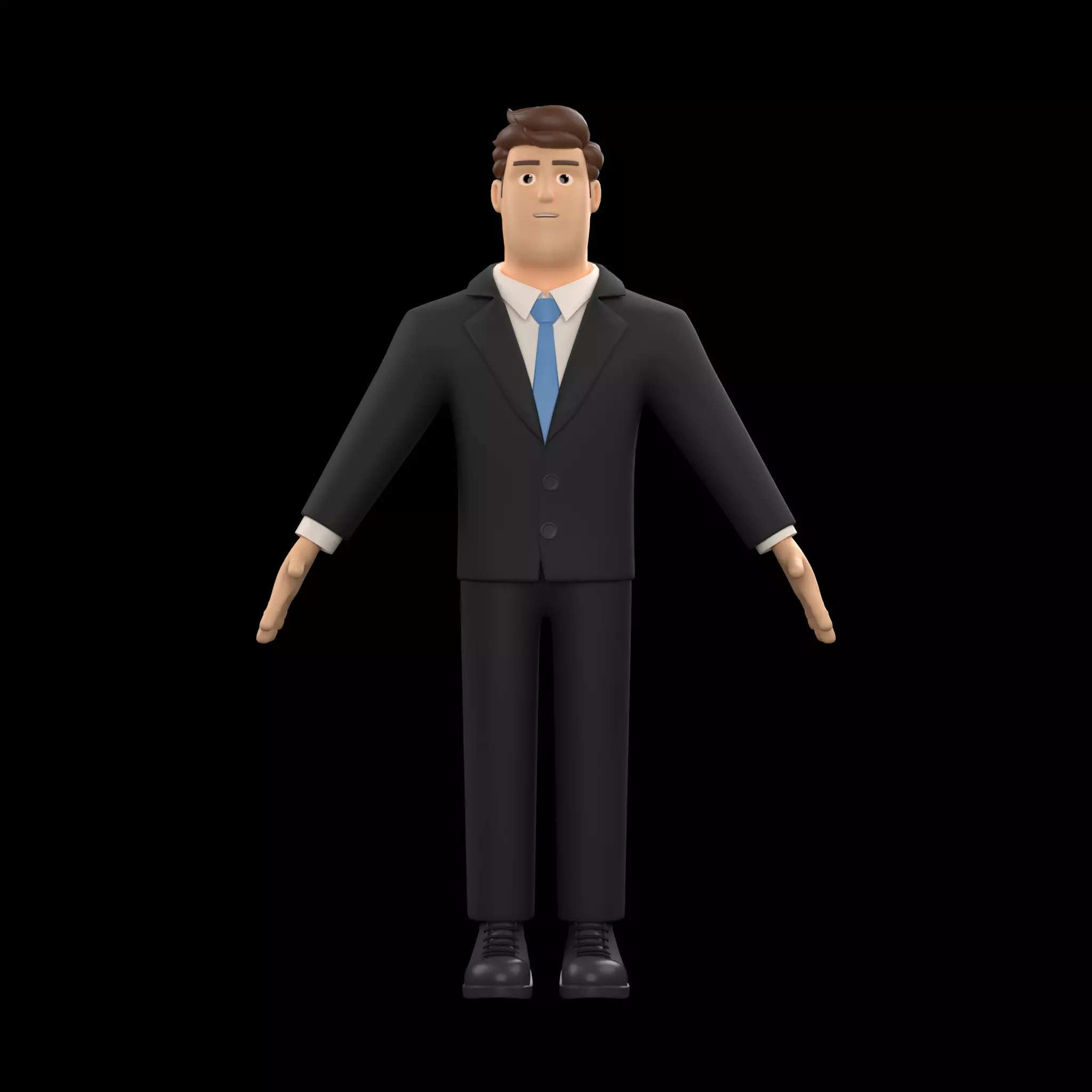 Businessman Cartoon Character Illustration 3D model 3D model 3D model