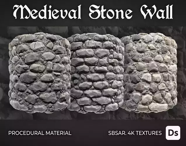 Medieval Stone Wall - Substance Material Texture