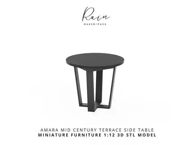 MINIATURE AMARA-INSPIRED MID-CENTURY TERRACE SIDE TABLE 3D print model