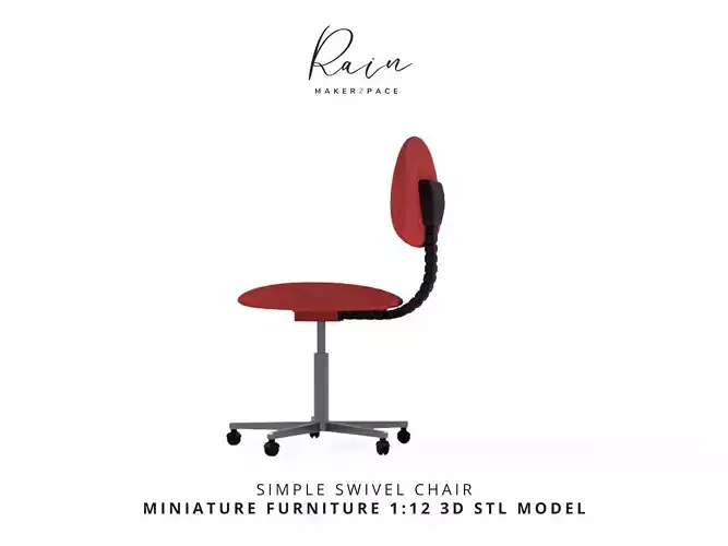 SIMPLE SWIVEL CHAIR MINIATURE FURNITURE DOLLHOUSE CHAIR