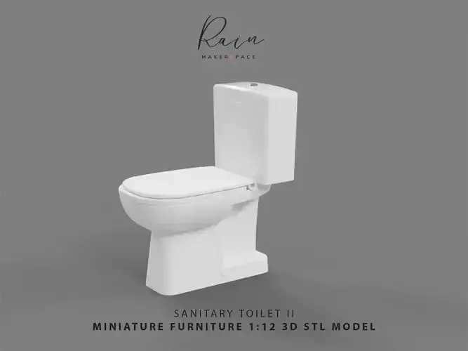 MINIATURE SANITARY TOILET II FOR 1 12 DOLLHOUSE