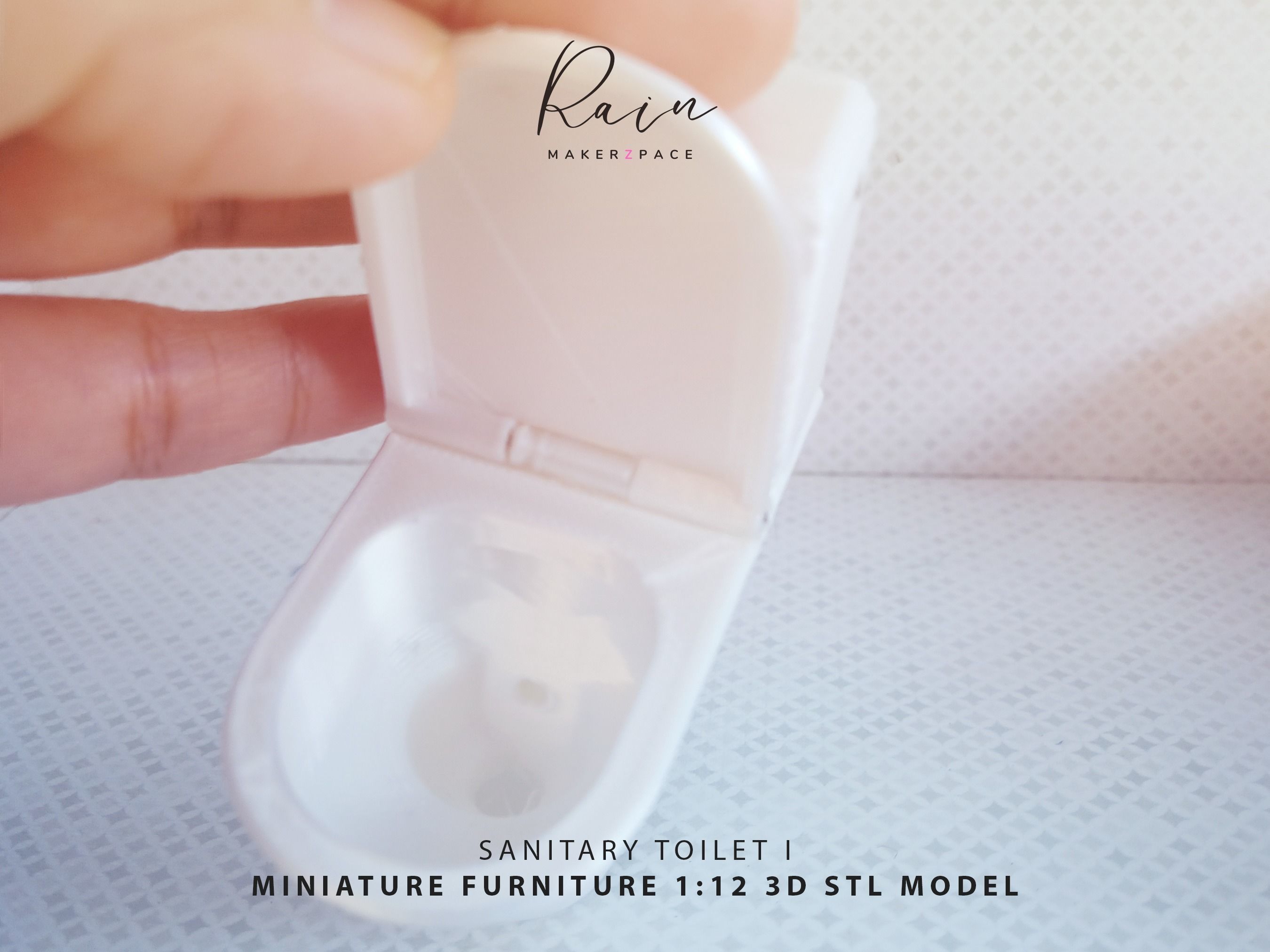 Sanitary Model MINIATURE SANITARY TOILET FOR 1 12 DOLLHOUSE 3D model 3D printable ...