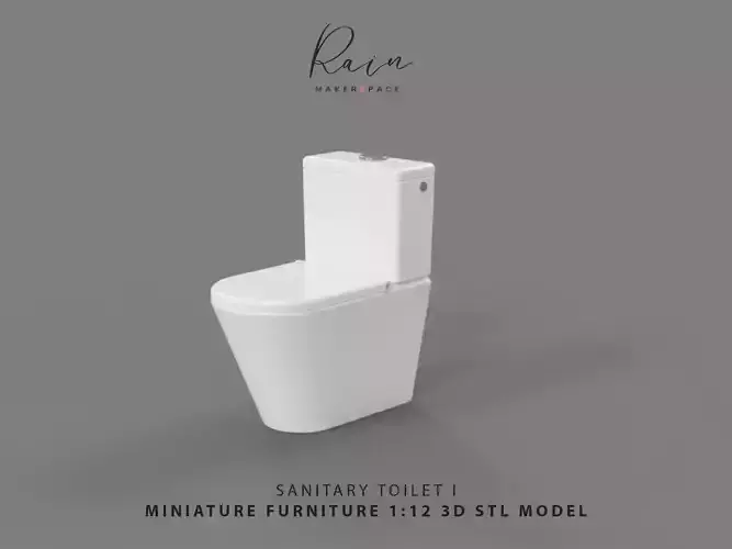 MINIATURE SANITARY TOILET FOR 1 12 DOLLHOUSE
