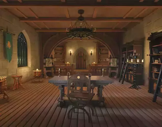 medieval interior 3D model