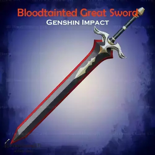 Bloodtainted Great Sword Cosplay Genshin Impact - STL File