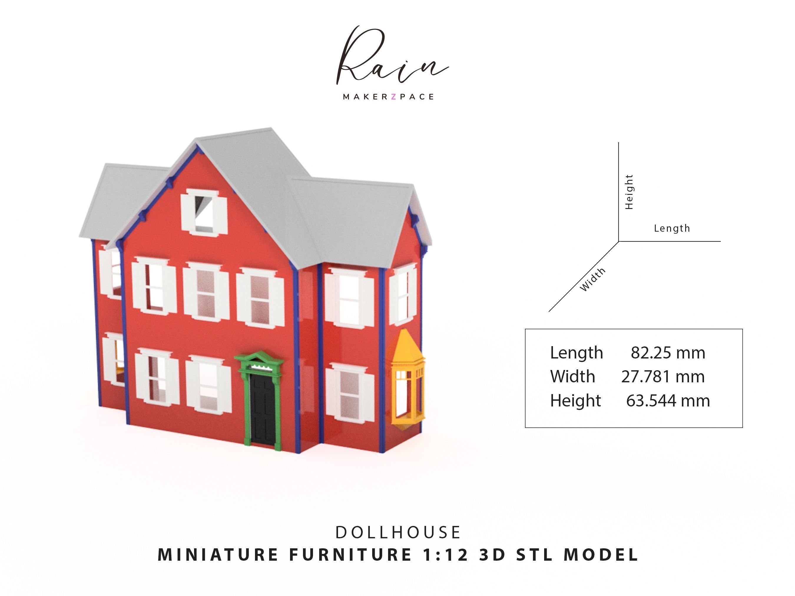 MINIATURE VICTORIAN DOLLHOUSE 3D print model_8