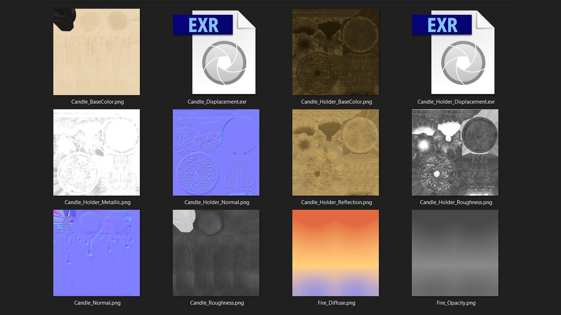 Antique Candle Holder 3D model_13