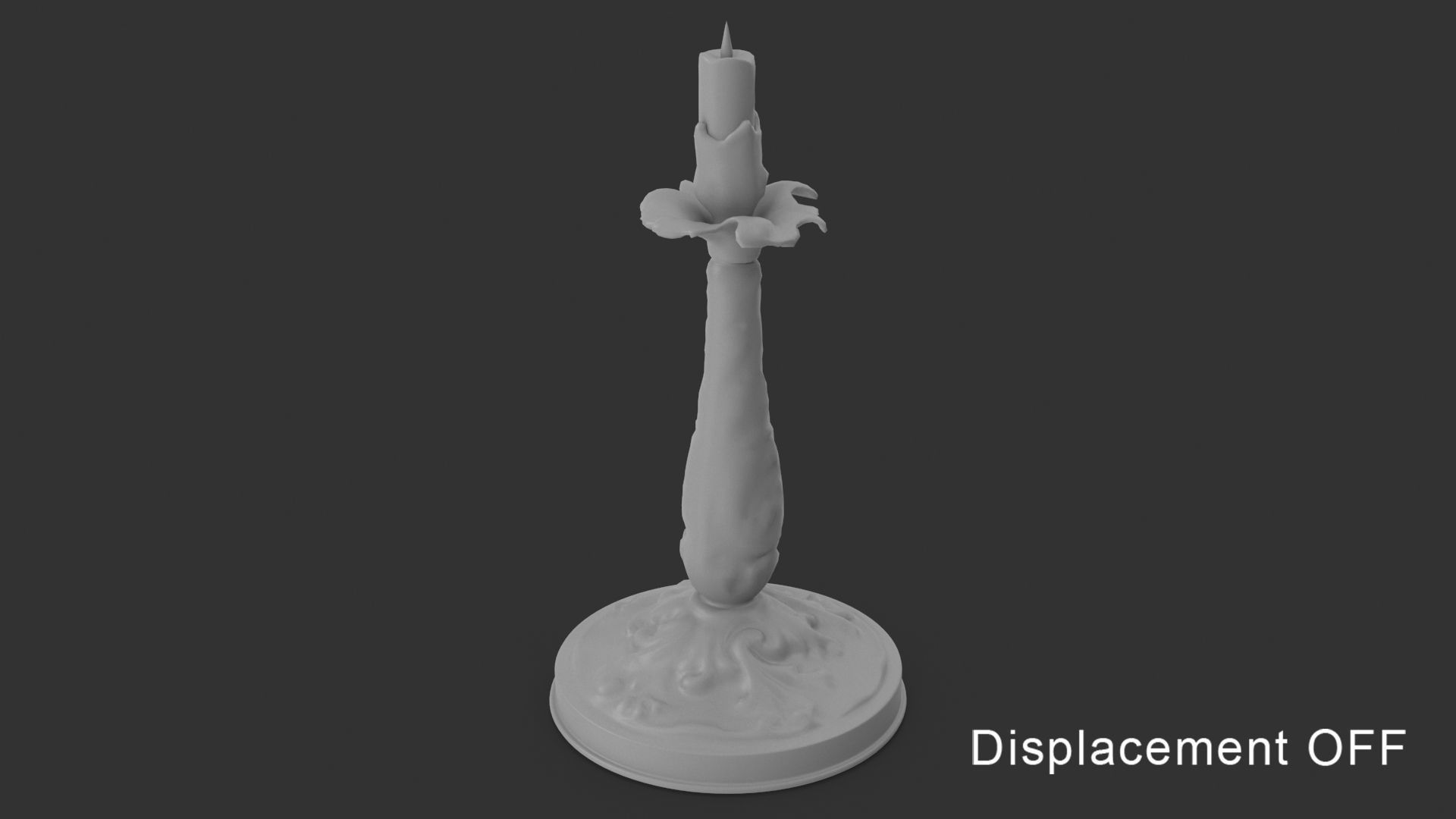 Antique Candle Holder 3D model_11