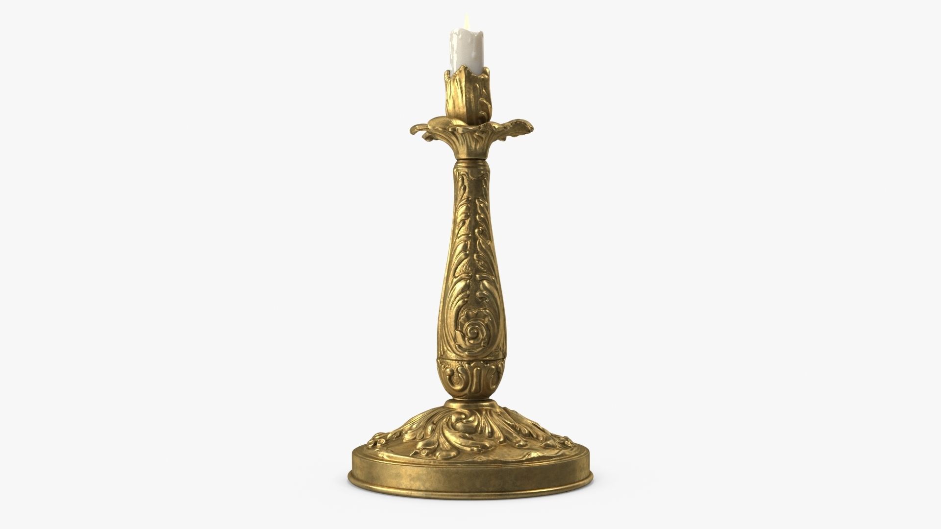 Antique Candle Holder 3D model_4