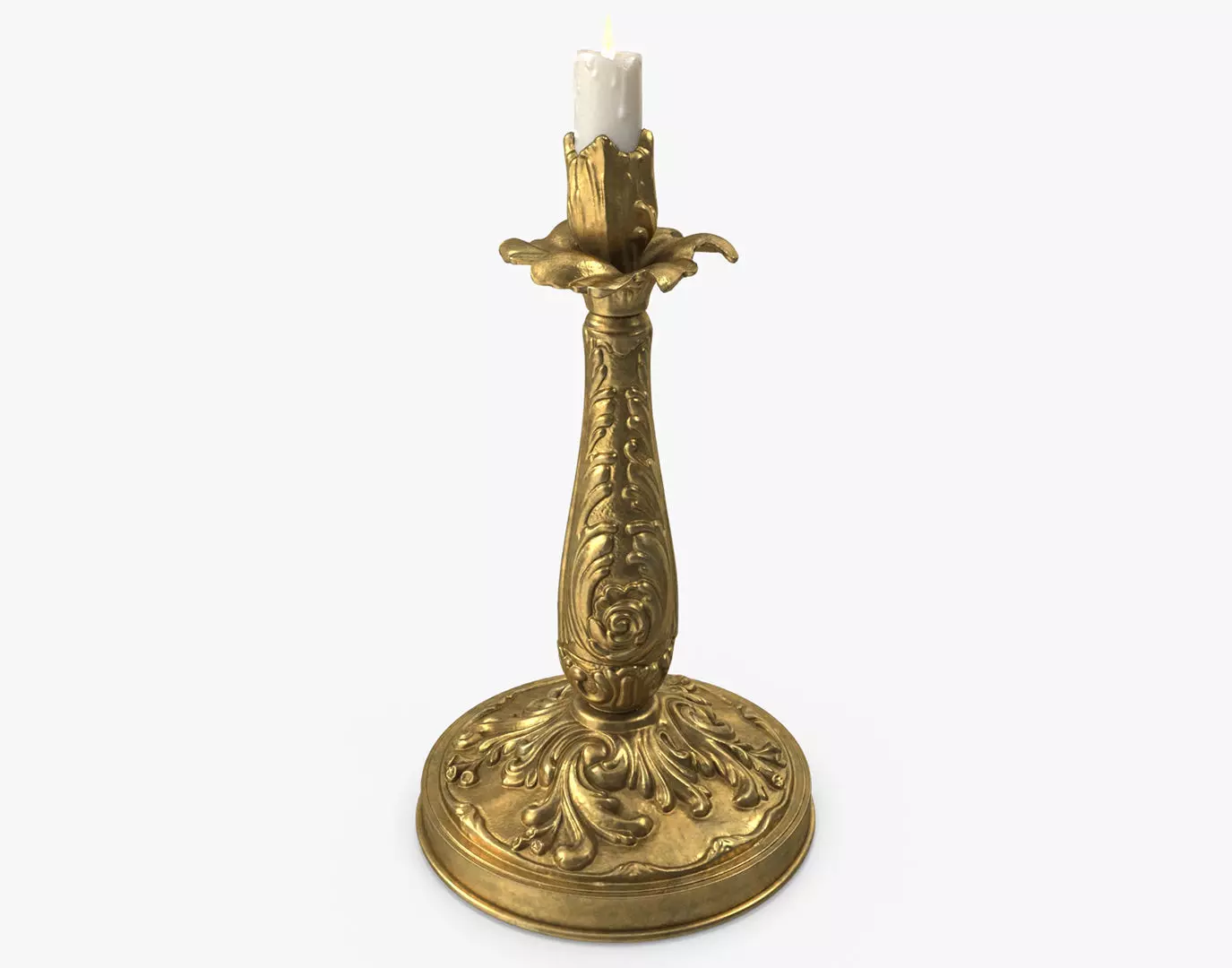 Antique Candle Holder 3D model_0