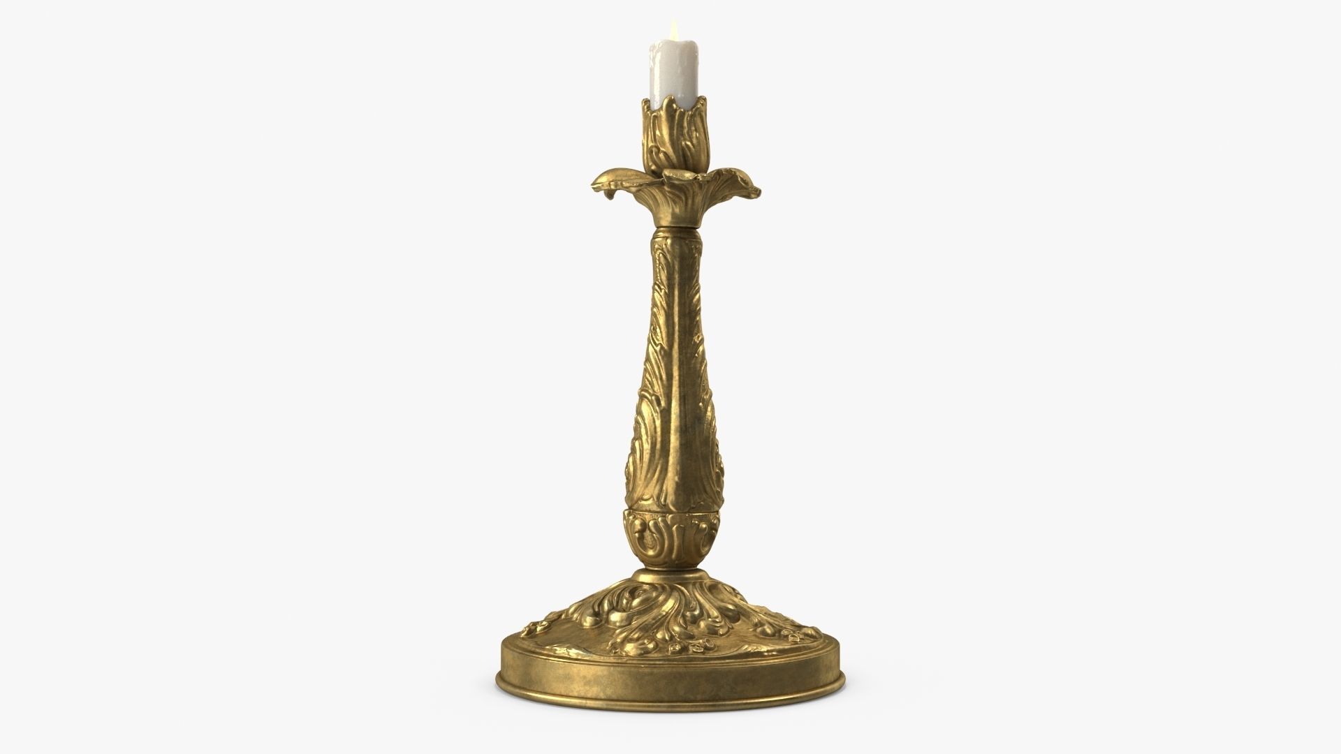 Antique Candle Holder 3D model_3