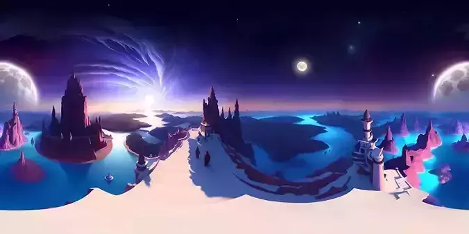  HDR-Surreal game panorama background skybox 3D model