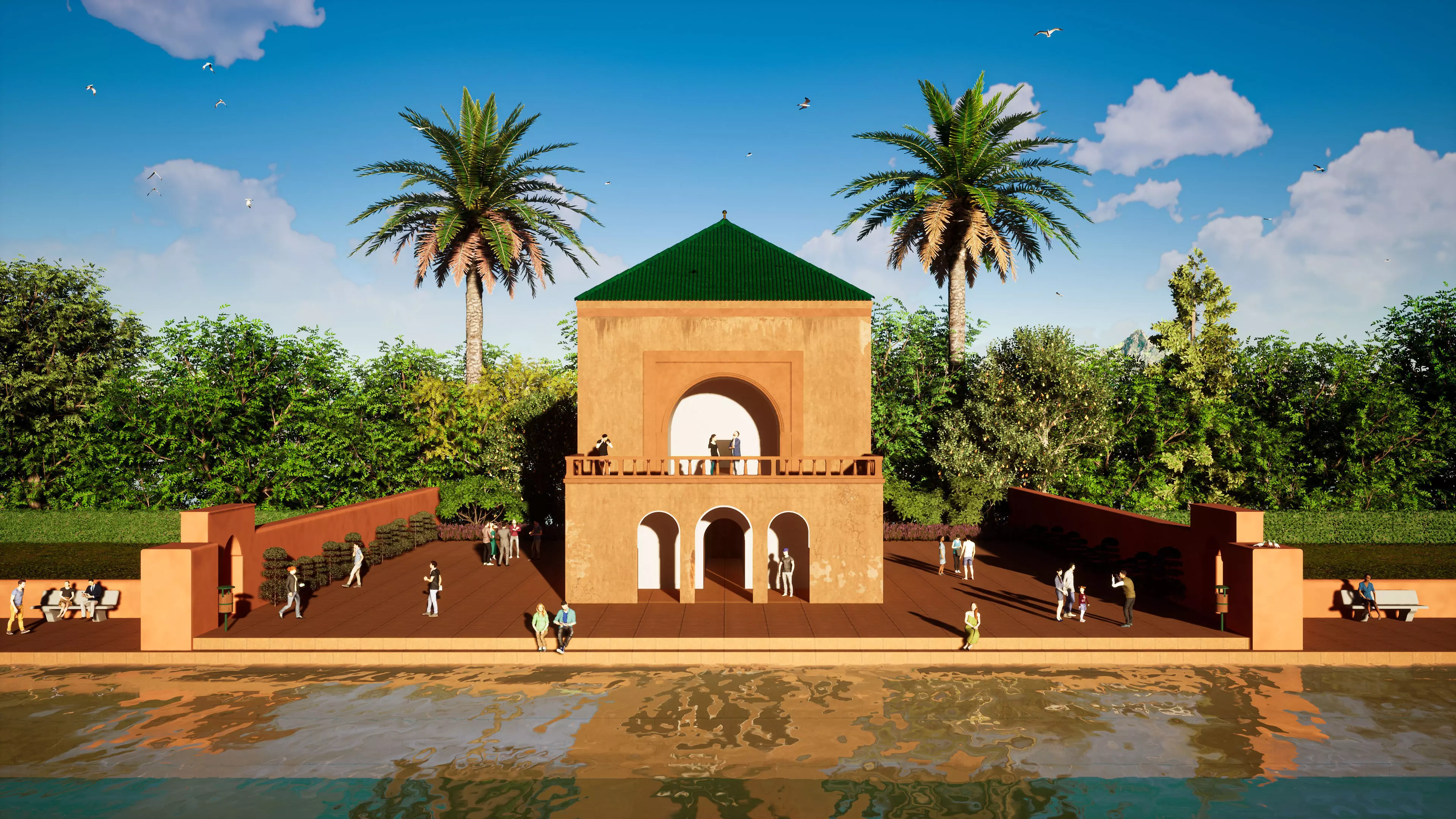 Menara marrakech morocco 3D model_0