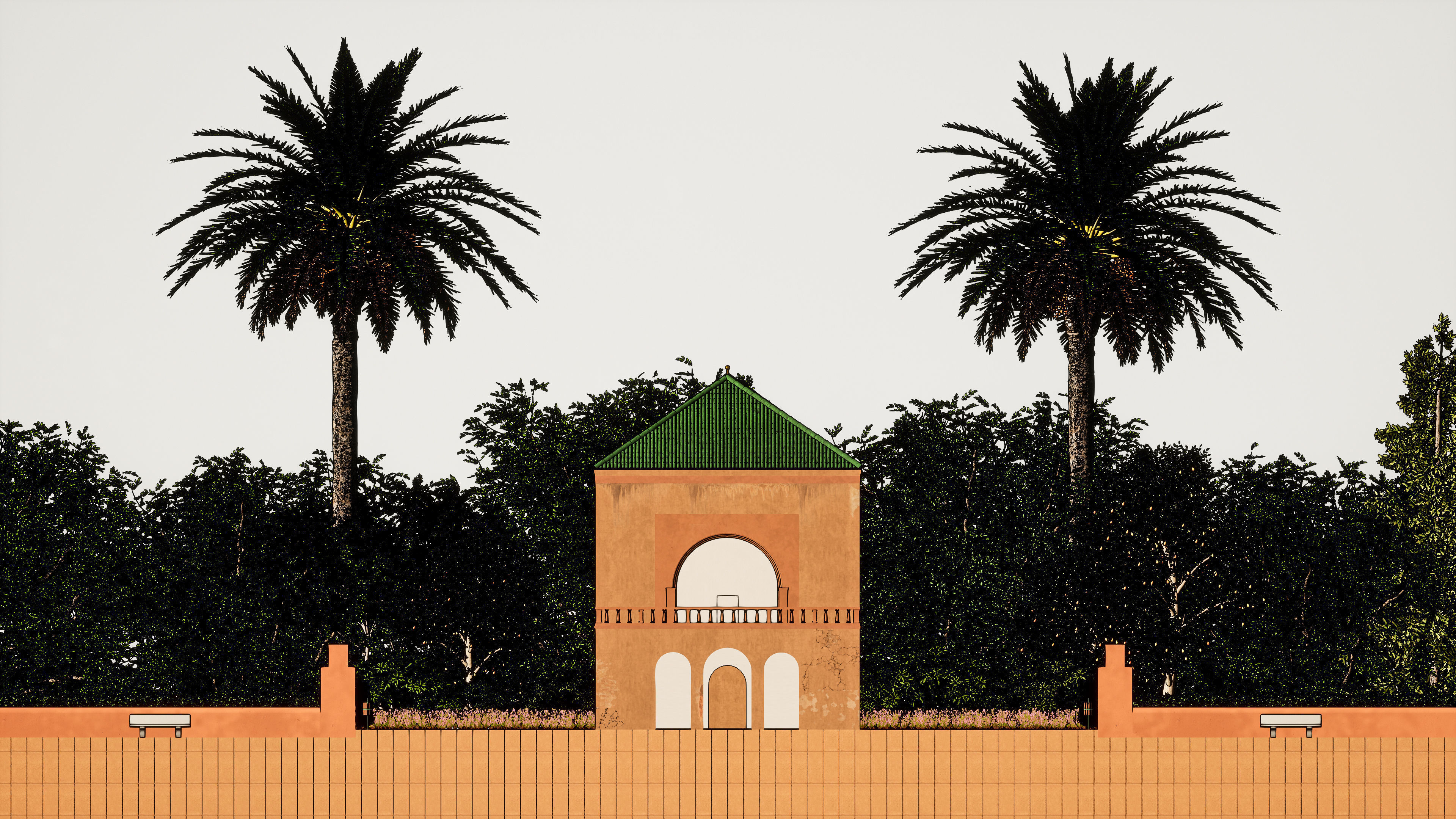 Menara marrakech morocco 3D model_4