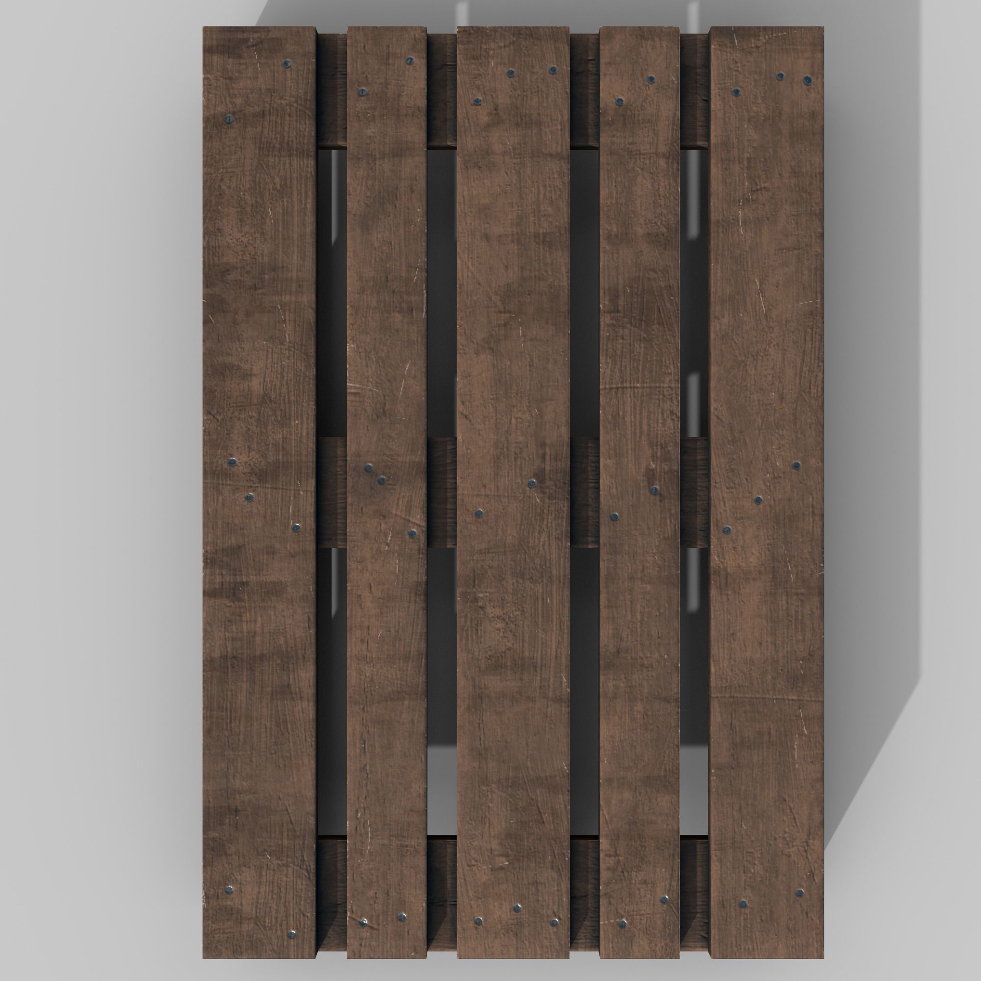 Wooden pallet Low-poly 3D model_1