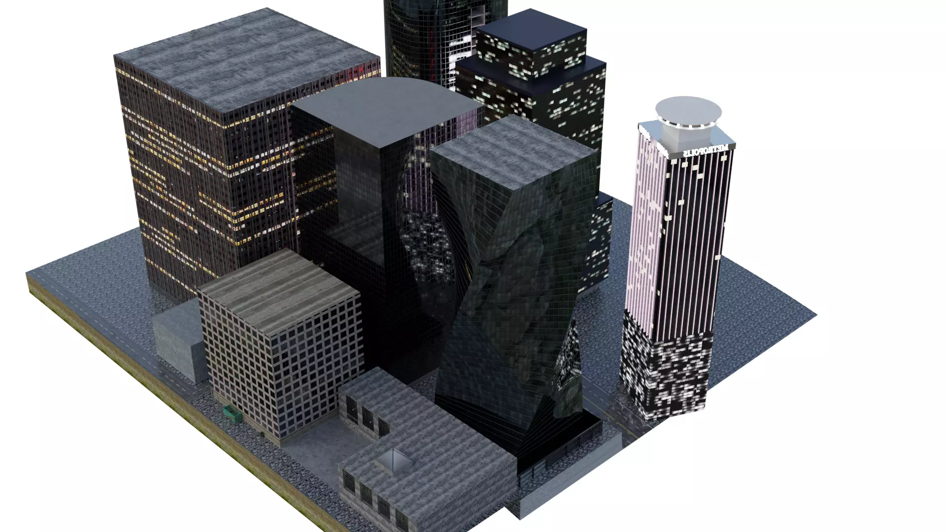 City buildings 3D model
