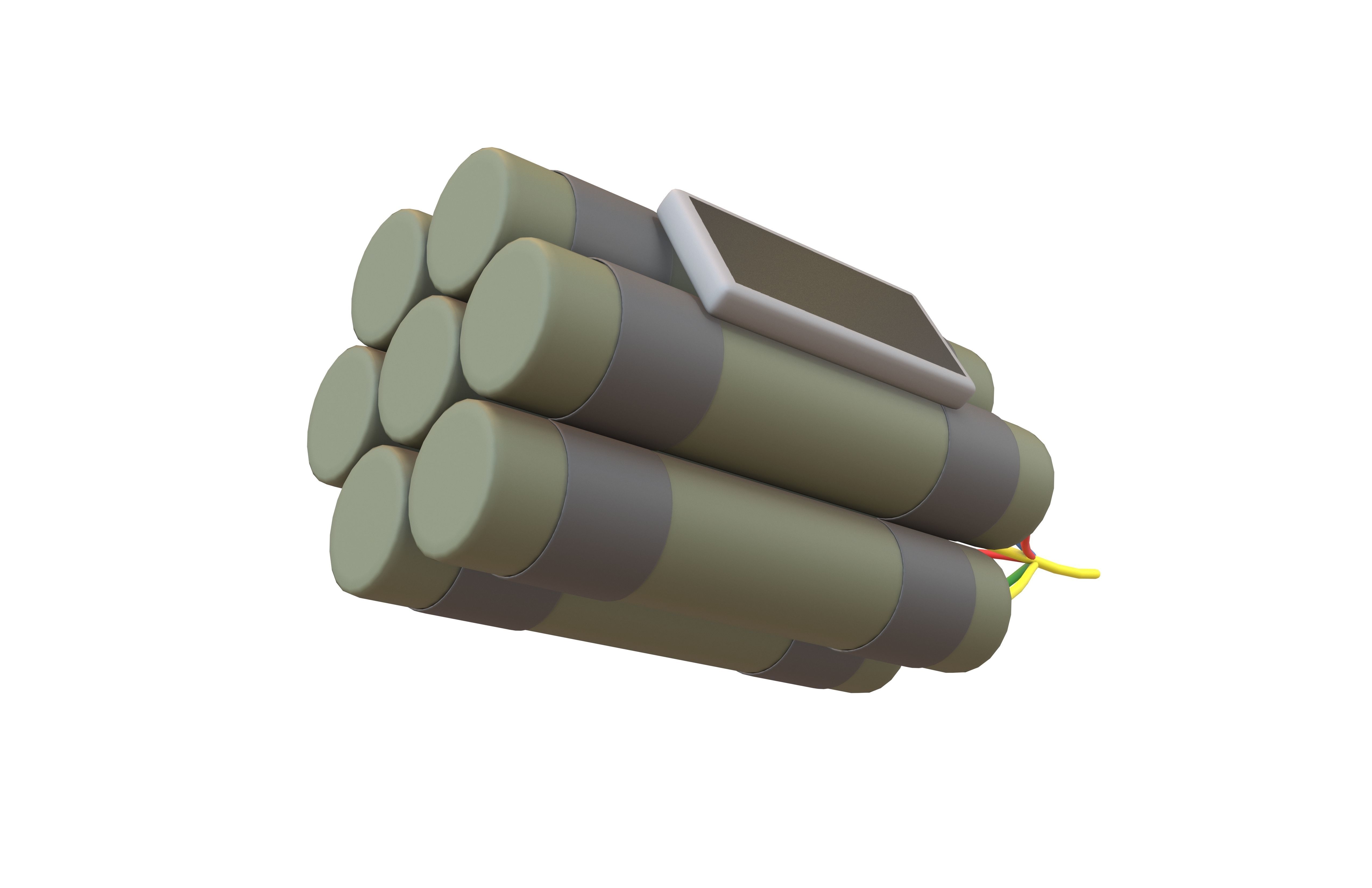 Time Bomb Icon v1 006 Low-poly 3D model_2