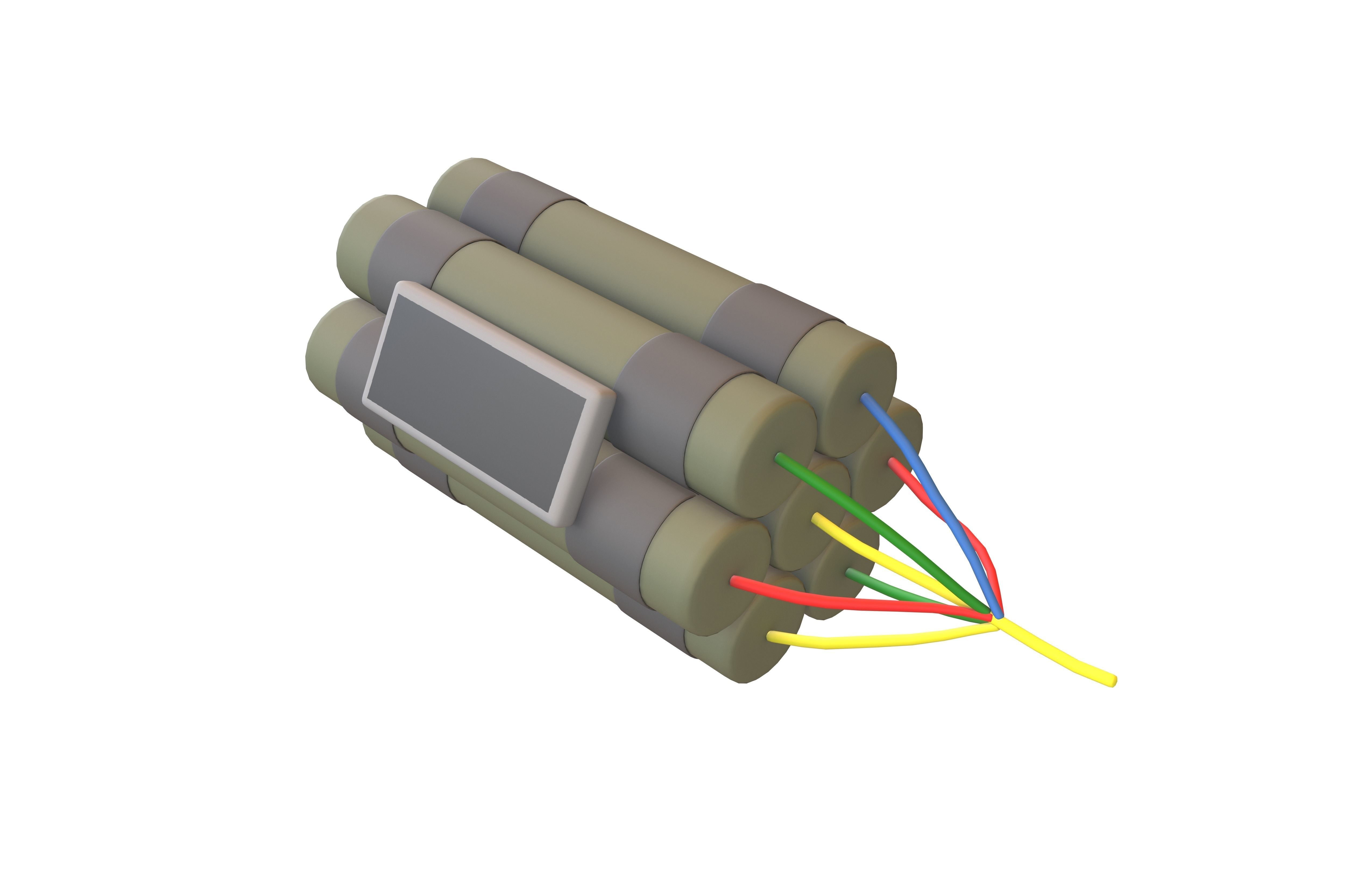 Time Bomb Icon v1 006 Low-poly 3D model_1