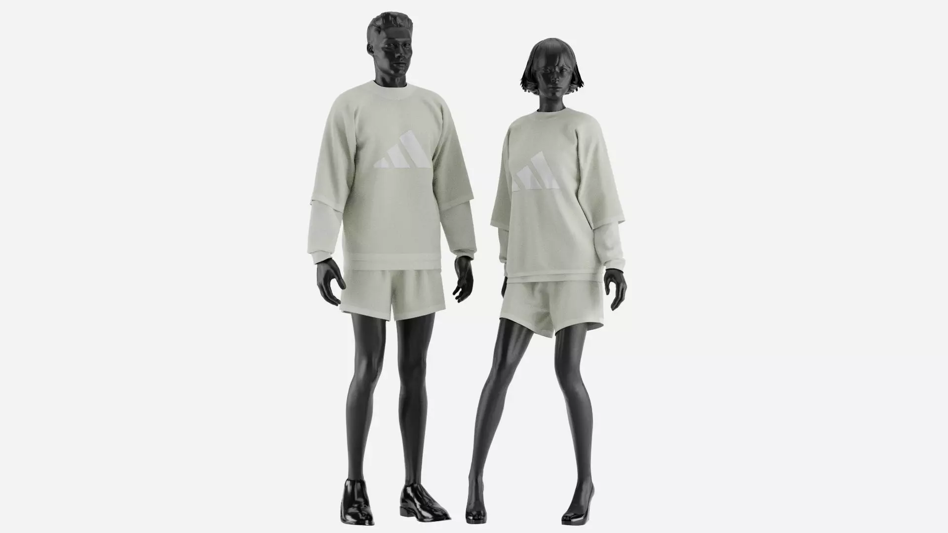 Sport Clothes Couple Set 04 3D model