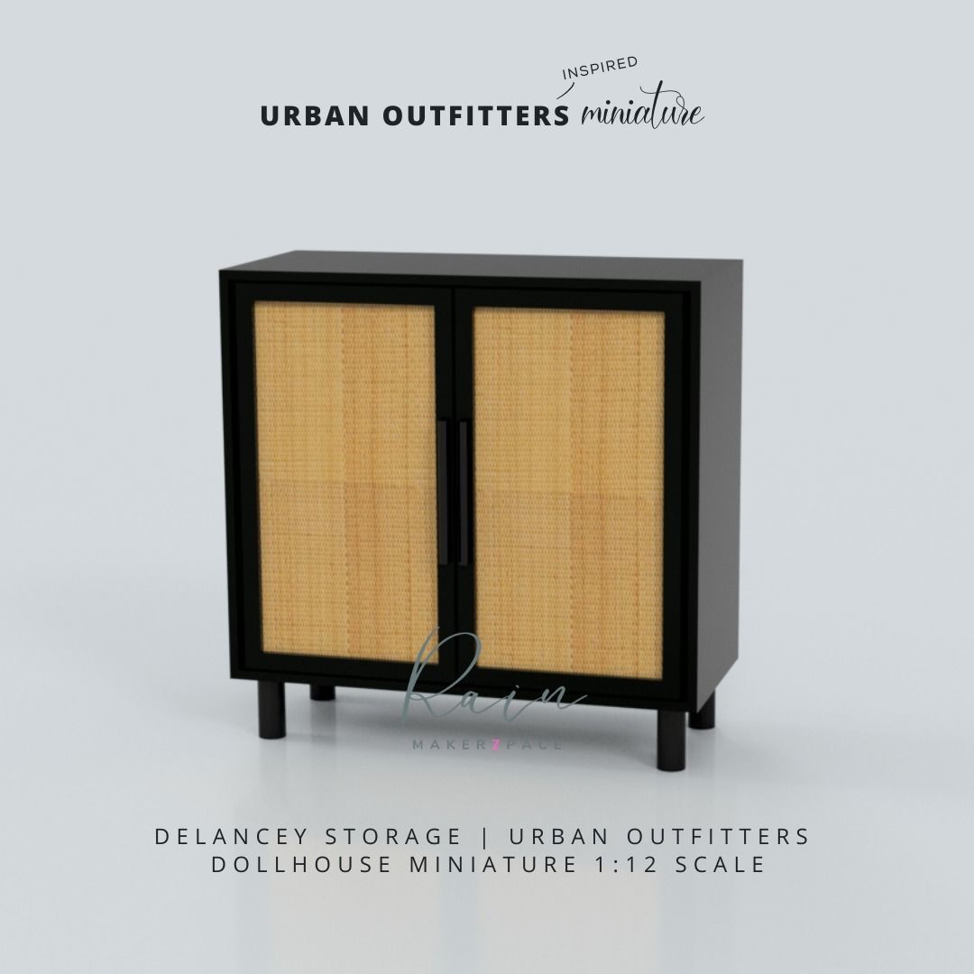 Delancey Storage Cabinet MINIATURE FURNITURE 3D print model_6