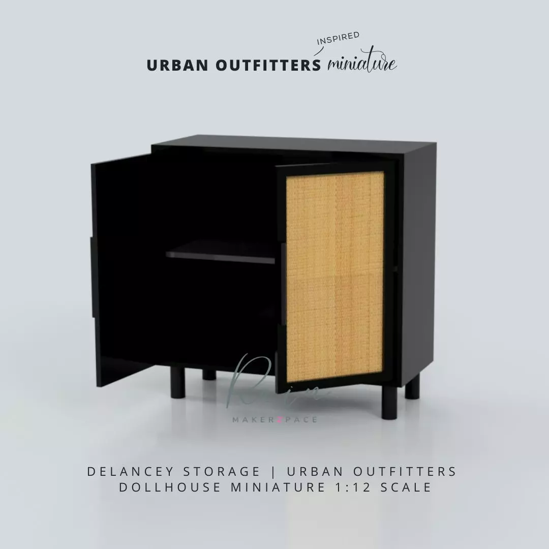 Delancey Storage Cabinet MINIATURE FURNITURE 3D print model_0