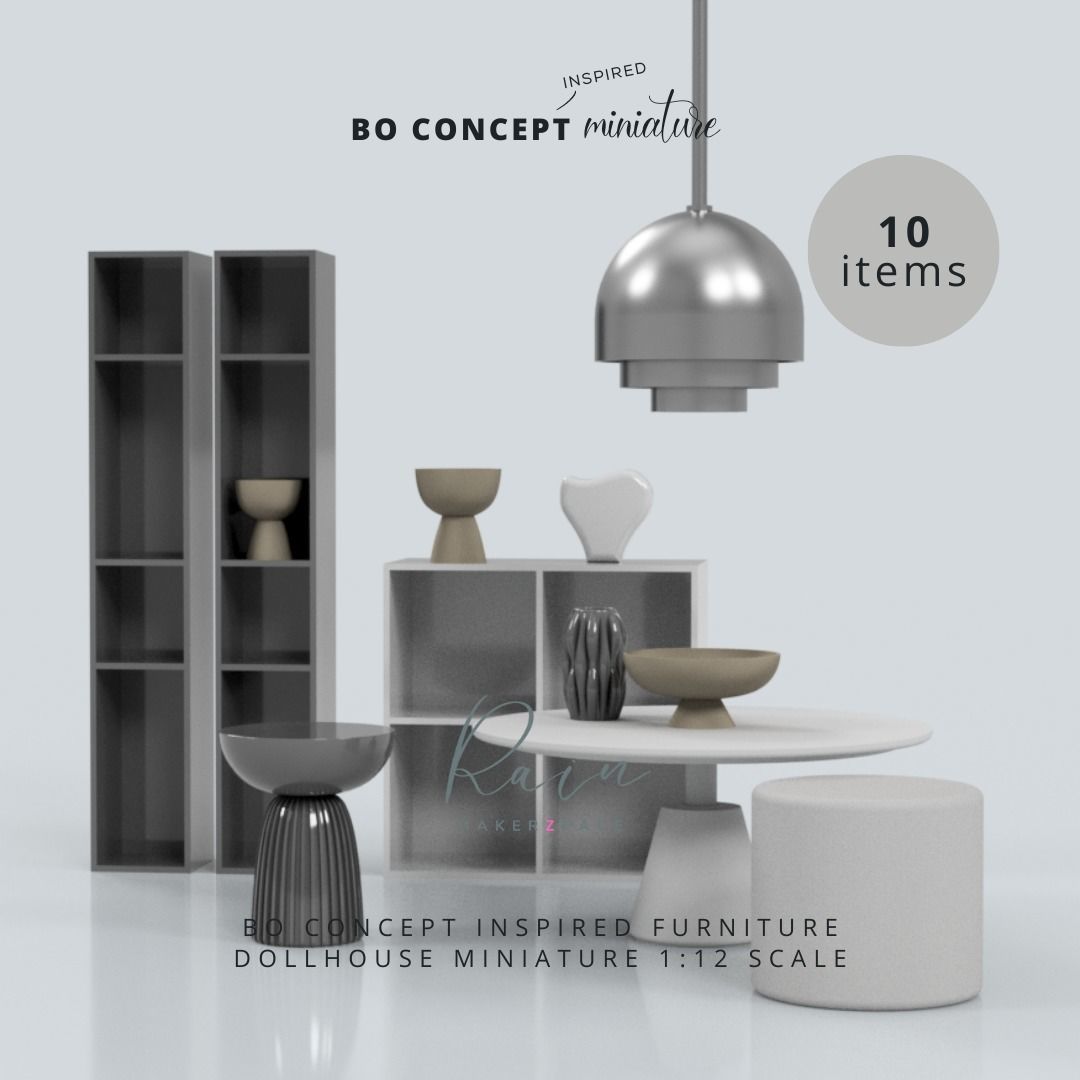 MINIATURE FURNITURE BO CONCEPT FURNITURE COLLECTION 3D print model_9