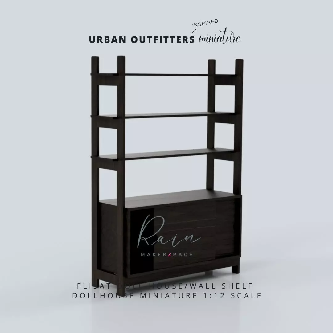 MINIATURE FURNITURE ALONZO STORAGE HUTCH 3D print model_0