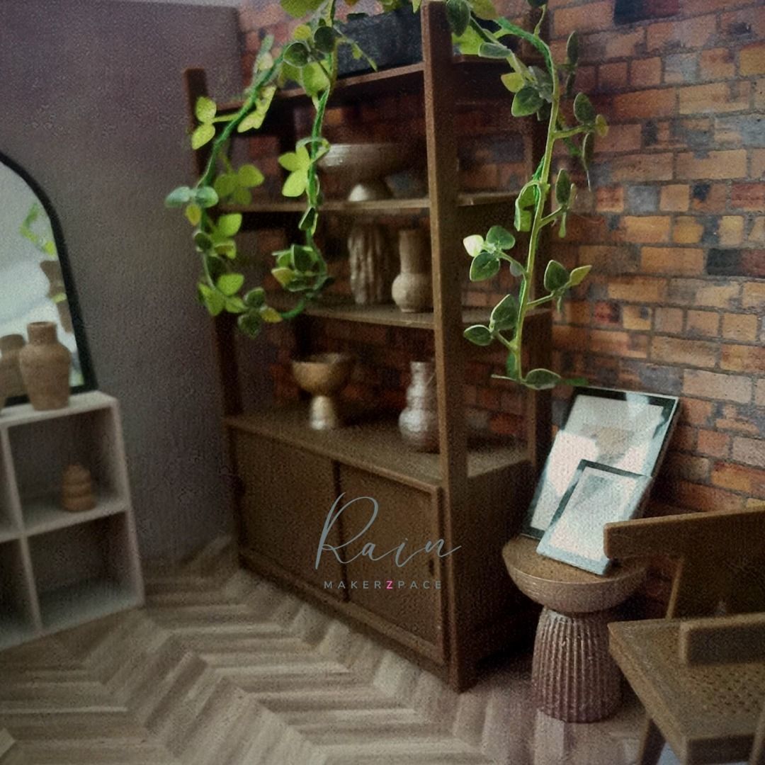 MINIATURE FURNITURE ALONZO STORAGE HUTCH 3D print model_6