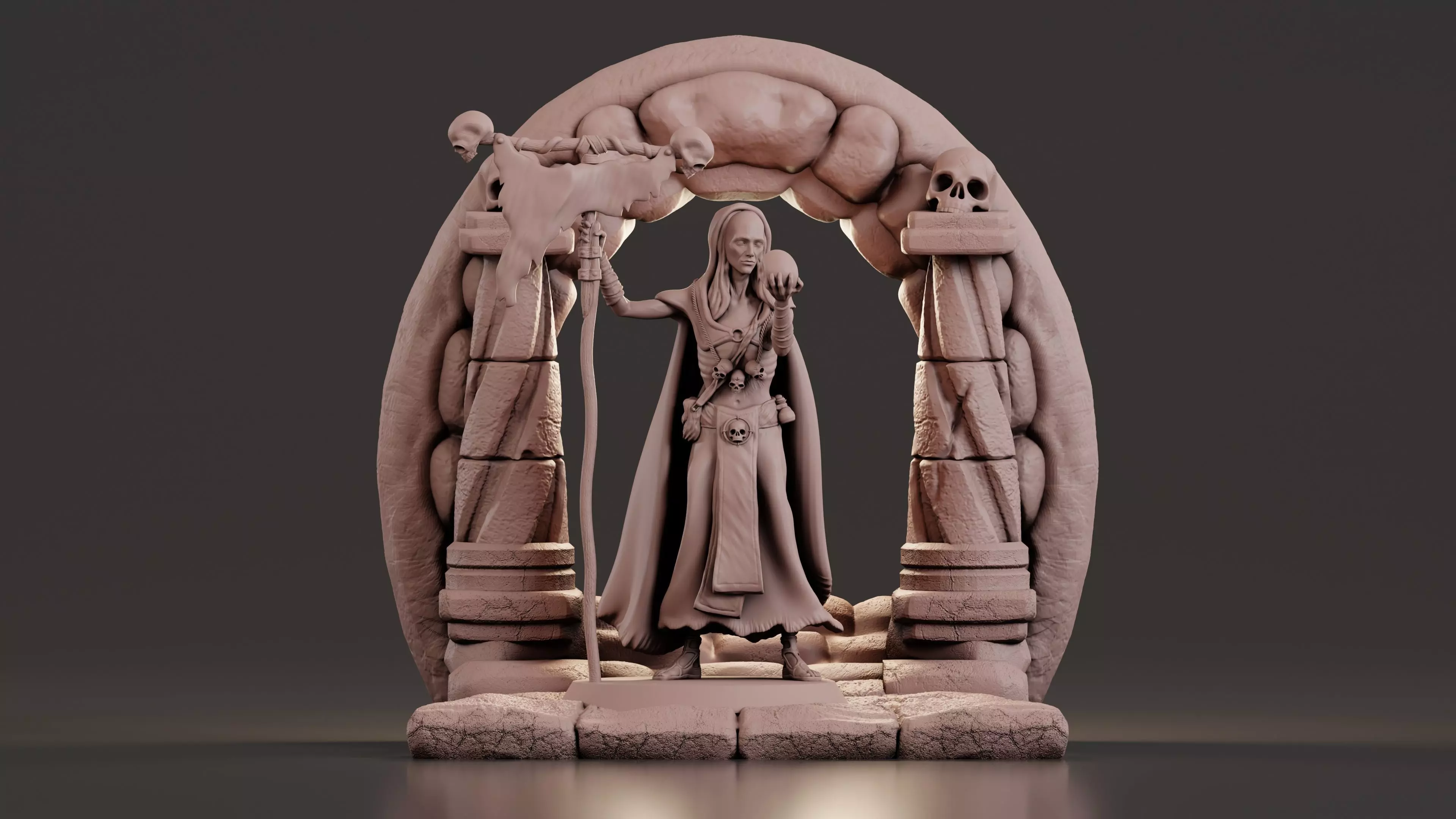 Necromancer Diorama 3D print model