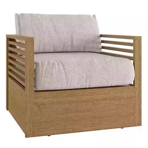 Santa Fe Slatted Outdoor Swivel Chair