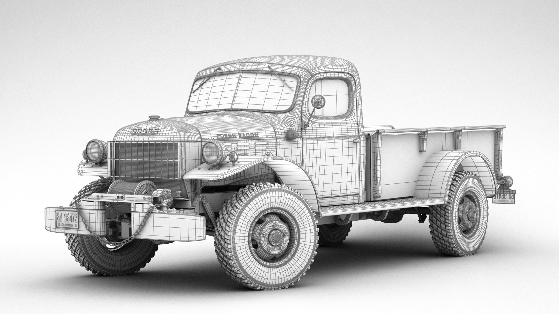 Dodge Power Wagon 1946 3D model_11