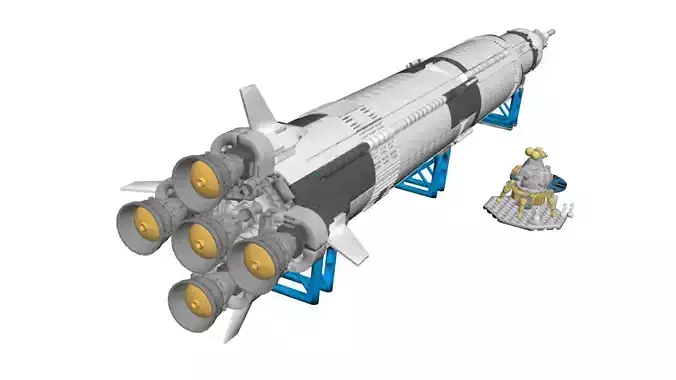 LEGO NASA SATURN V 92176 3D print model