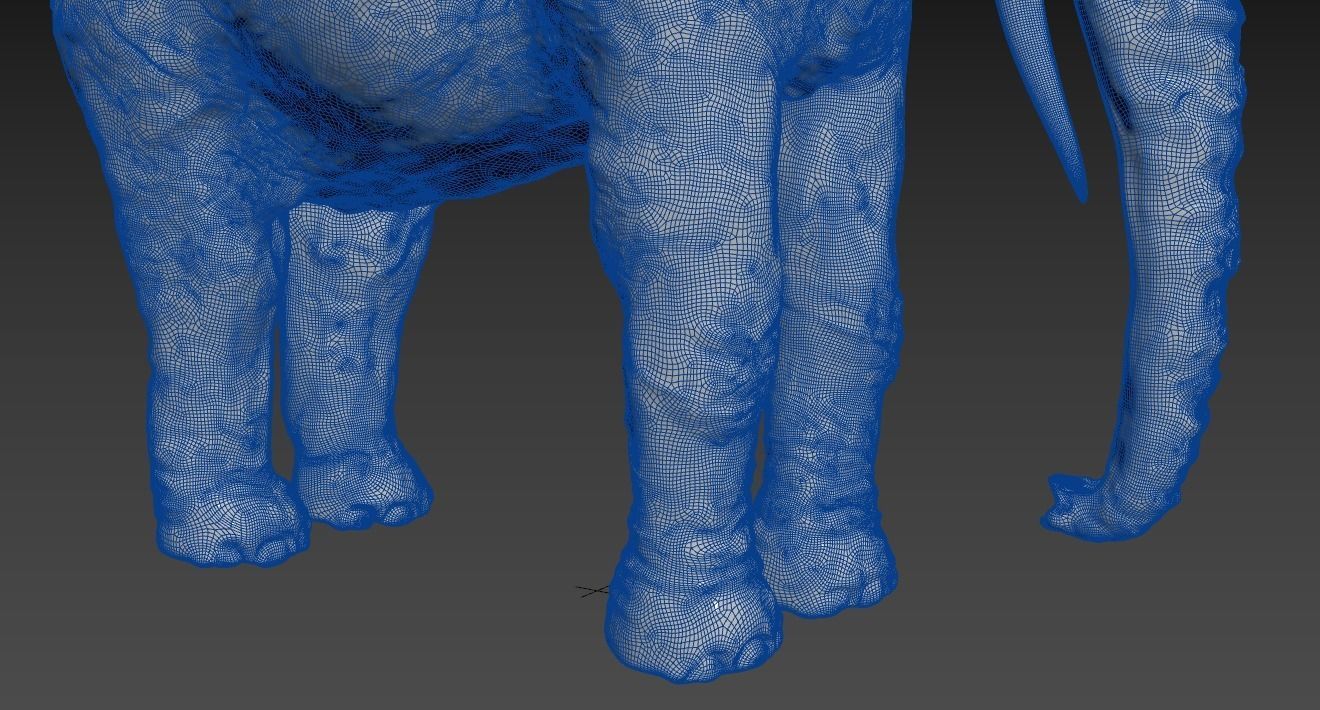 Elephant statue 3D model_4