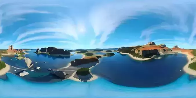 HDR-scenic the azure sky stretched endlessly skybox 3D model