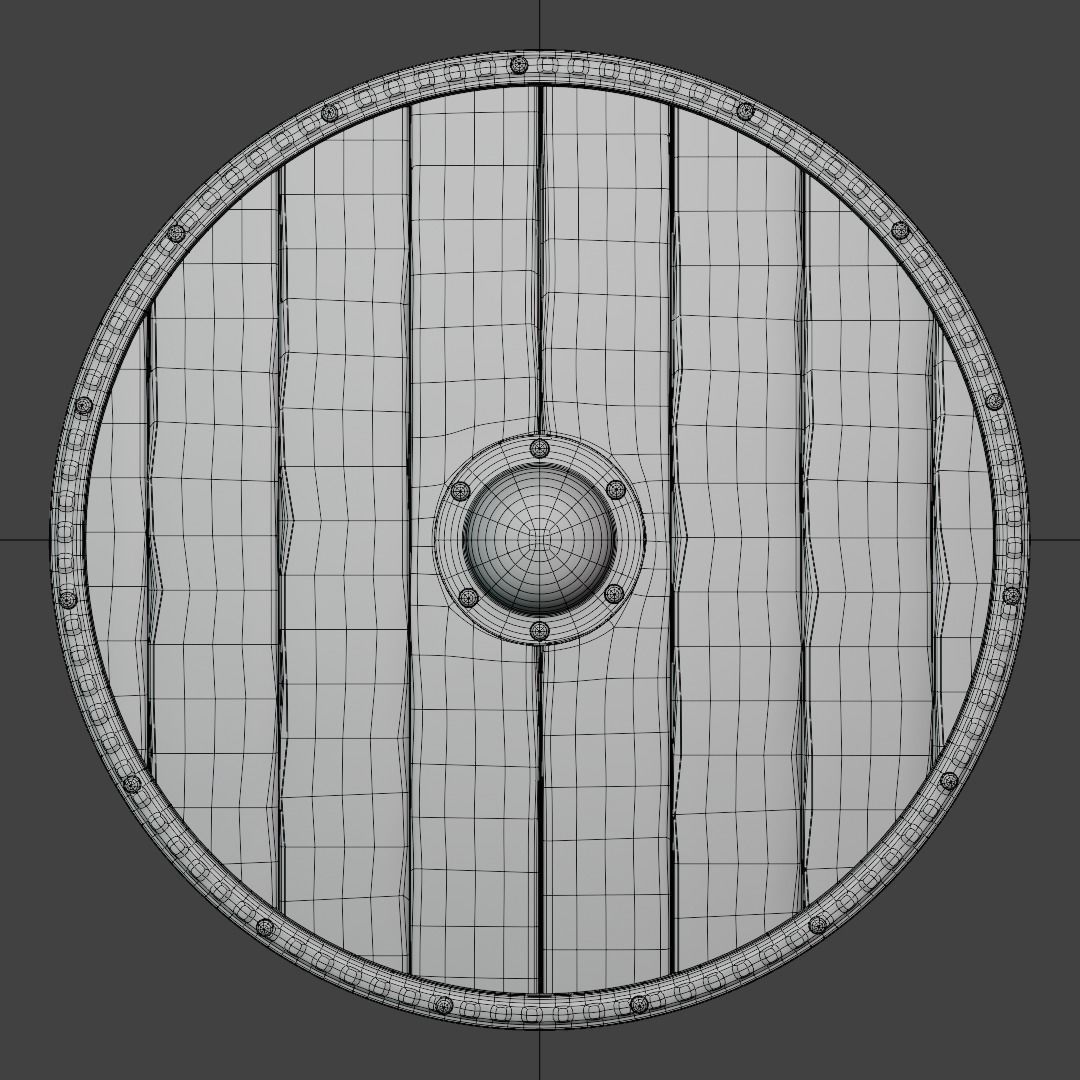Viking Shield Low-poly 3D model_4