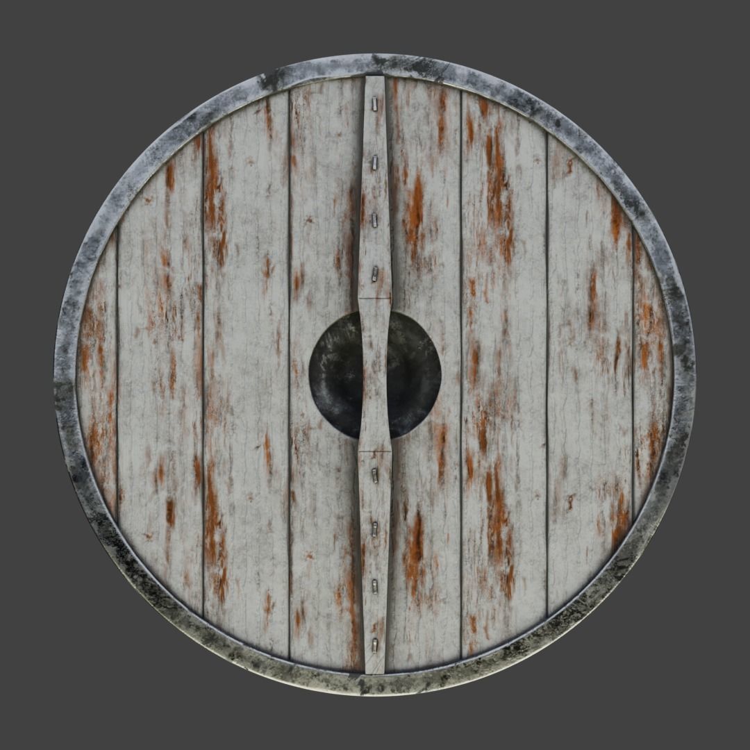 Viking Shield Low-poly 3D model_1
