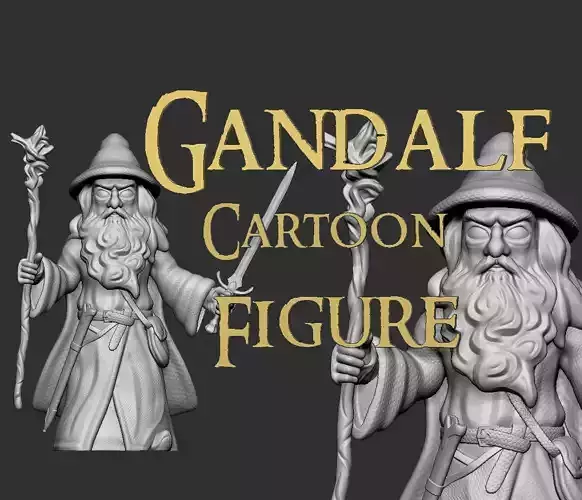 Gandalf from Lord of the Rings - Cartoon Figure 