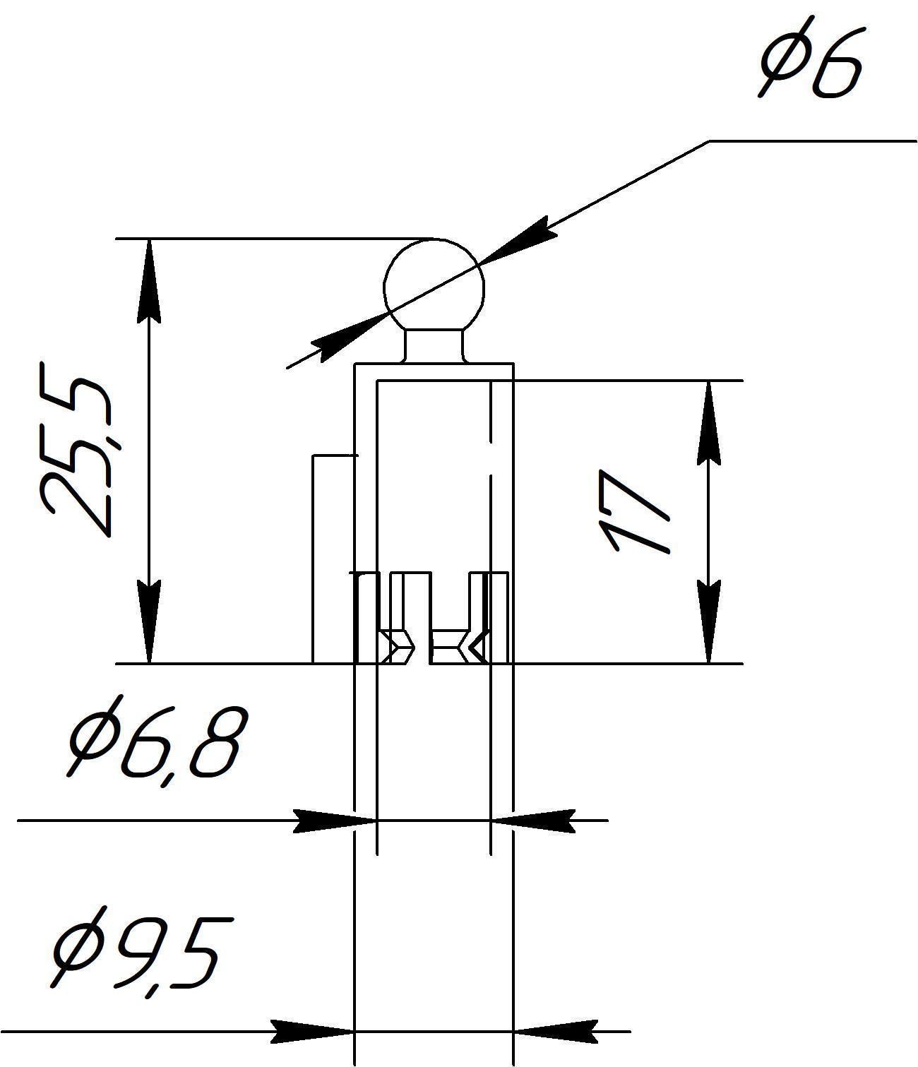 Lexus RX300 side mirror mechanism link 3D print model_1