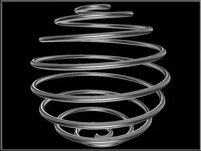 Spiral Spring Ball for Shaker Cup Low-poly 3D model