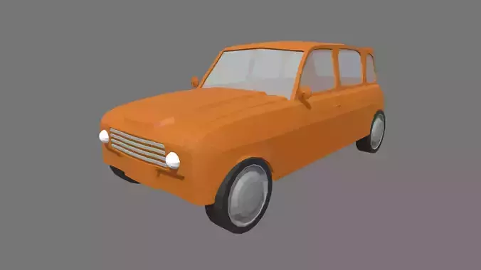 Low Poly Classic Car 02 Low-poly 3D model