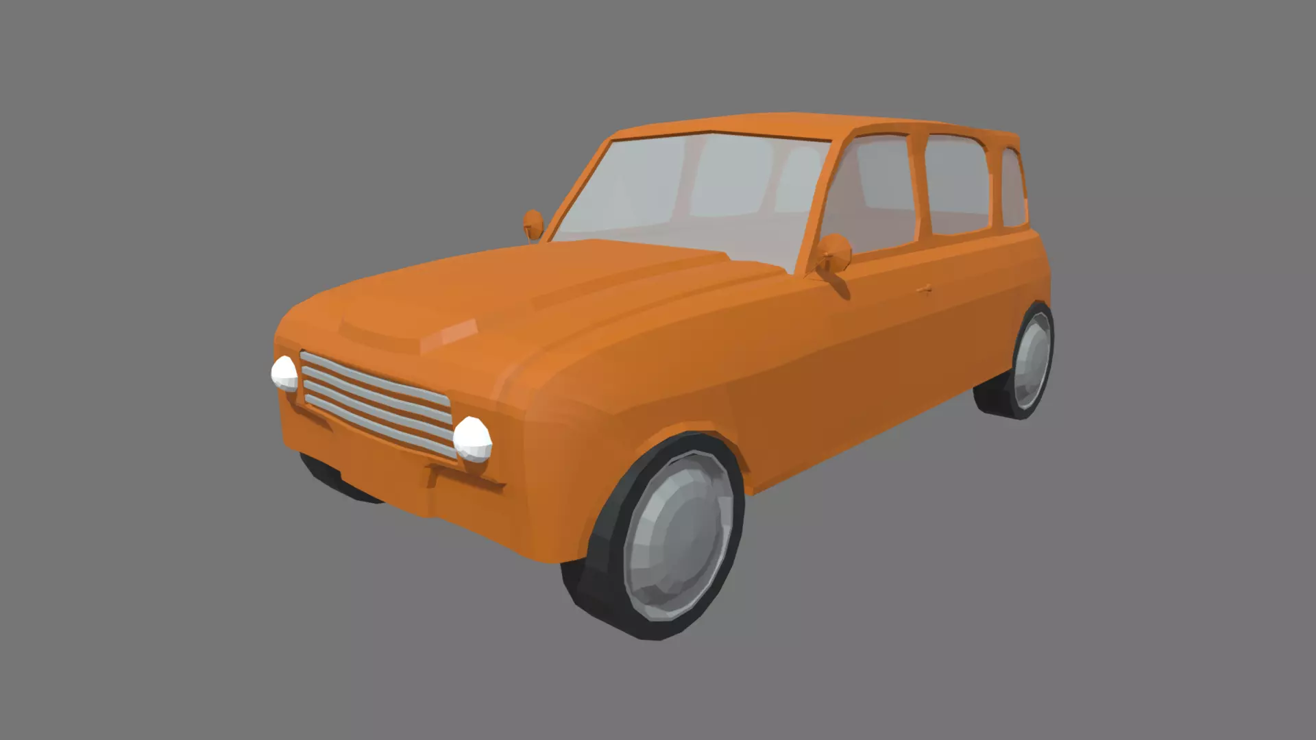 Low Poly Classic Car 02 Low-poly 3D model_0