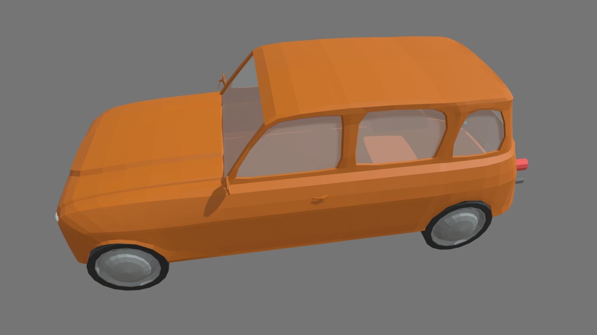 Low Poly Classic Car 02 Low-poly 3D model_2