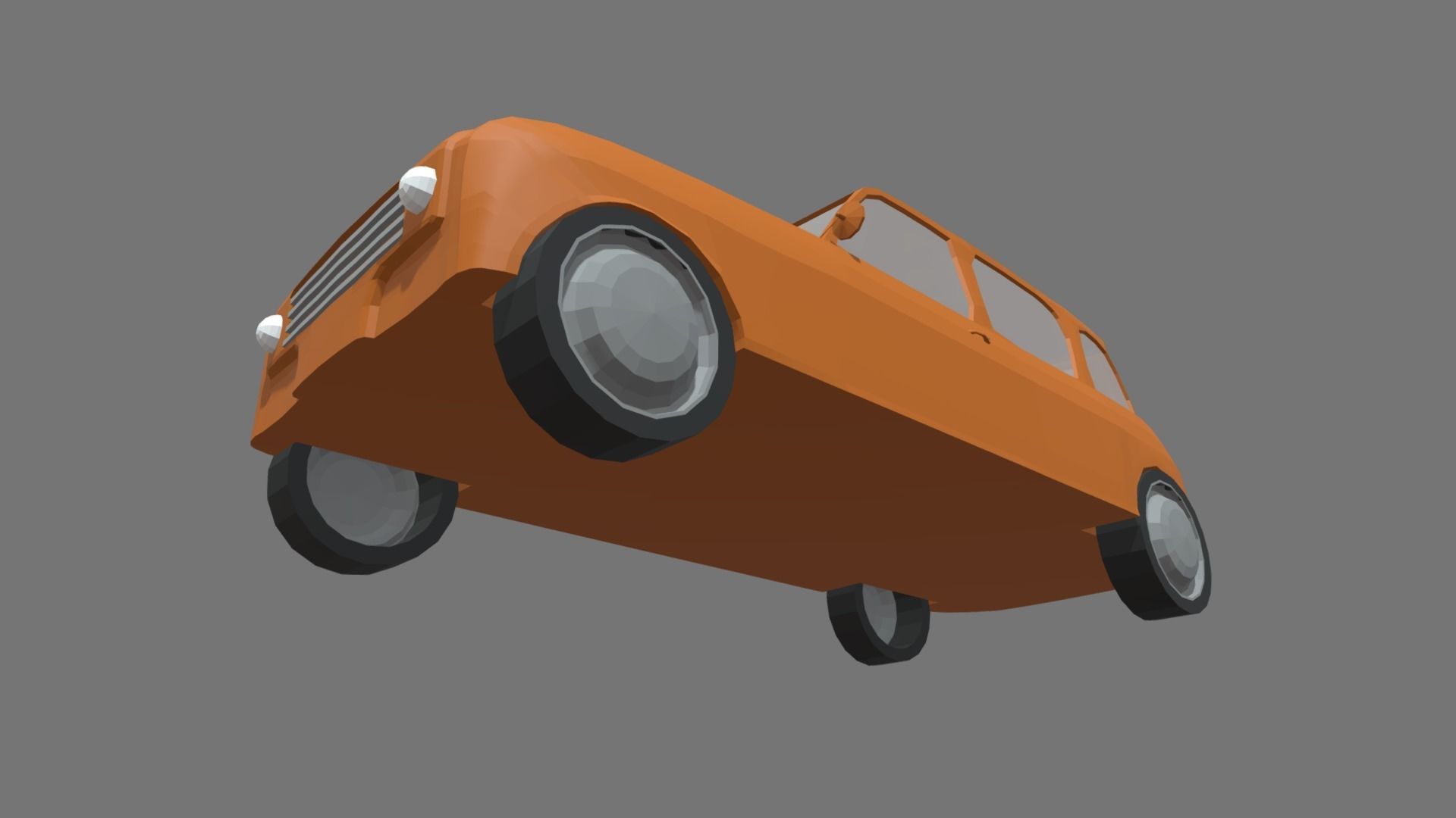 Low Poly Classic Car 02 Low-poly 3D model_3