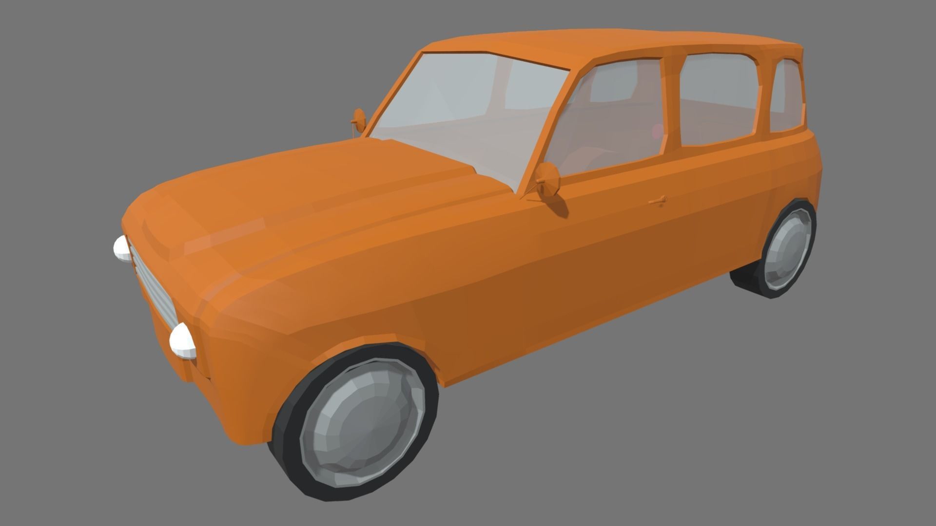 Low Poly Classic Car 02 Low-poly 3D model_5