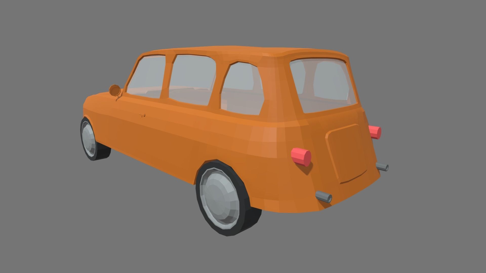 Low Poly Classic Car 02 Low-poly 3D model_1