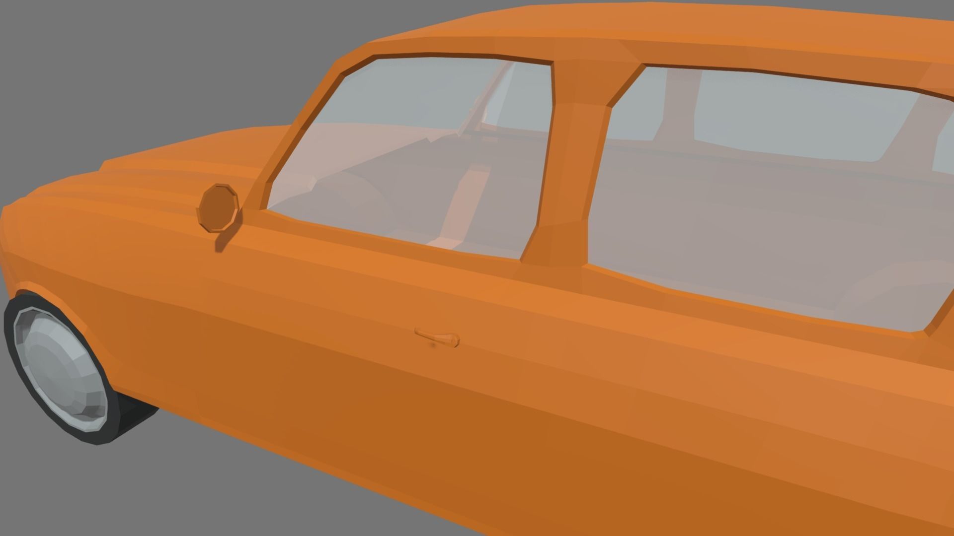 Low Poly Classic Car 02 Low-poly 3D model_6