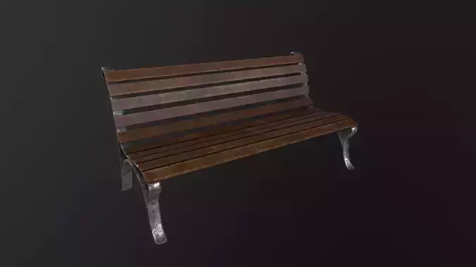 Street Bench 3D Model
